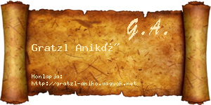Gratzl Anikó névjegykártya