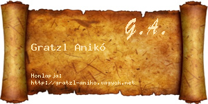 Gratzl Anikó névjegykártya